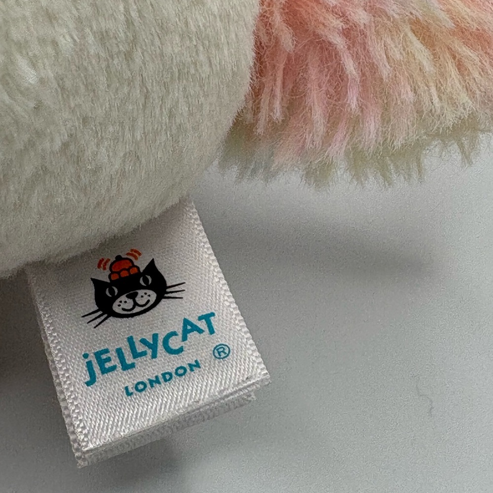 JELLYCAT I Am Amusabean Unicorn Pastel Multicolor Soft Plush Stuffed Toy 4 in - Picture 7 of 13